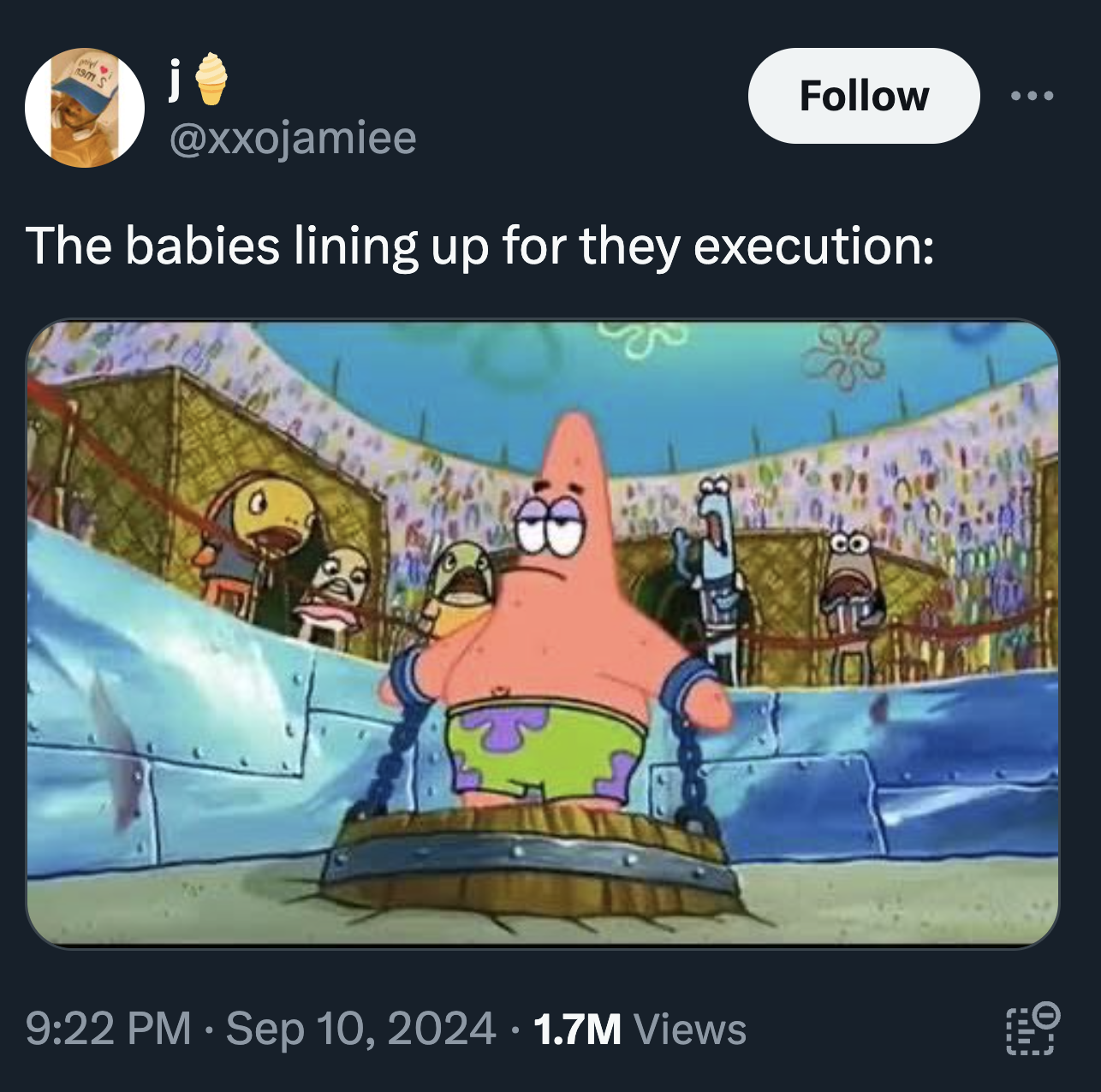 patrick eren meme - je The babies lining up for they execution Co 1.7M Views O